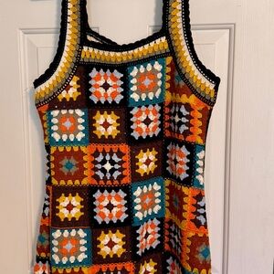 Colorful Boutique Crochet Dress